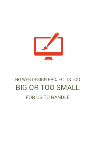 No web design project is too big or too small for us to handle.